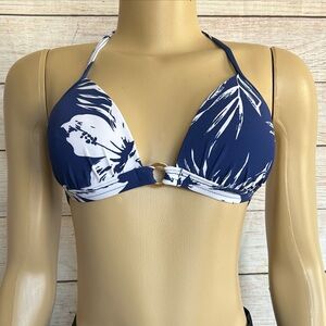 Venus Women Blue With White Bikini Top Size 32C, 34B, 36A